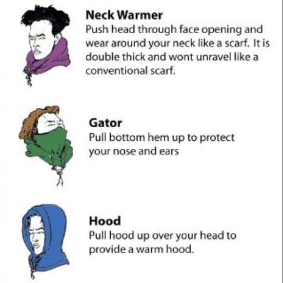 Fleece Gold and brown Camo Versatile Hood for snowmobiling snowboarding skiing - Picture 3 of 4